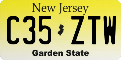 NJ license plate C35ZTW