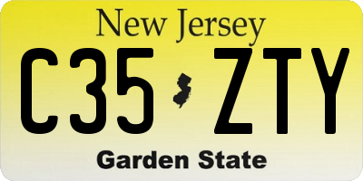 NJ license plate C35ZTY