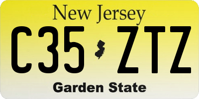 NJ license plate C35ZTZ