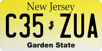NJ license plate C35ZUA