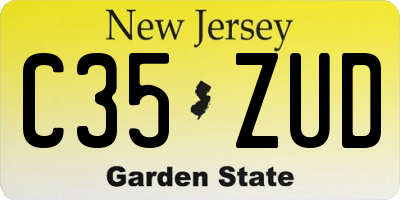 NJ license plate C35ZUD