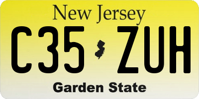 NJ license plate C35ZUH