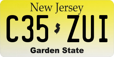 NJ license plate C35ZUI
