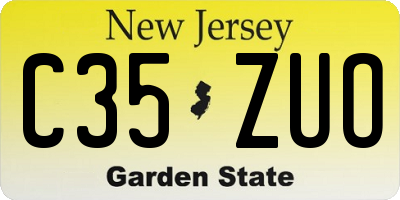 NJ license plate C35ZUO