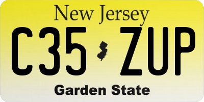 NJ license plate C35ZUP