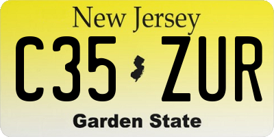 NJ license plate C35ZUR