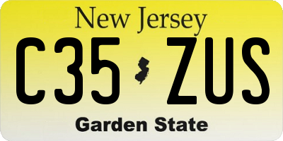 NJ license plate C35ZUS