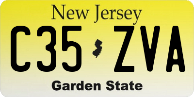 NJ license plate C35ZVA