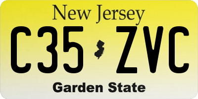 NJ license plate C35ZVC