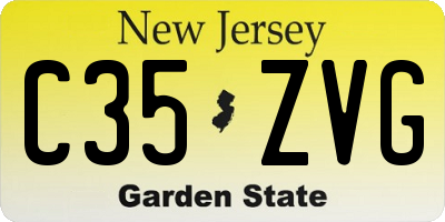 NJ license plate C35ZVG