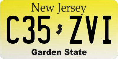 NJ license plate C35ZVI