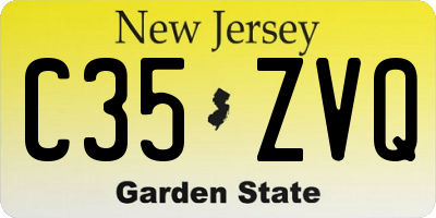 NJ license plate C35ZVQ