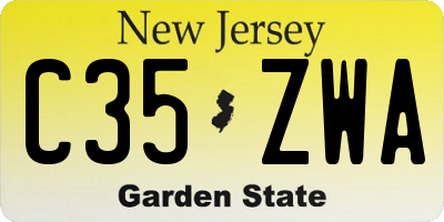 NJ license plate C35ZWA