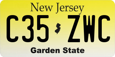 NJ license plate C35ZWC