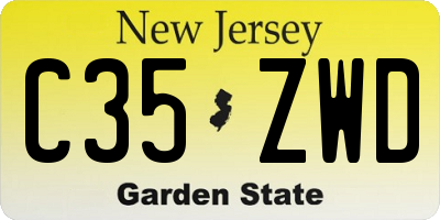 NJ license plate C35ZWD