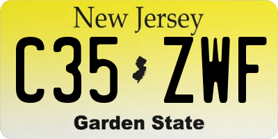 NJ license plate C35ZWF