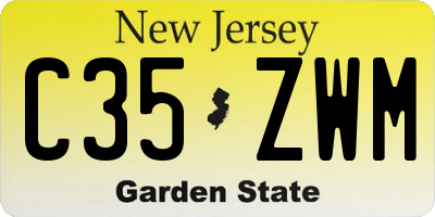 NJ license plate C35ZWM