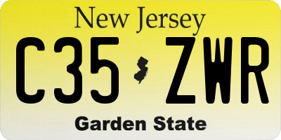 NJ license plate C35ZWR
