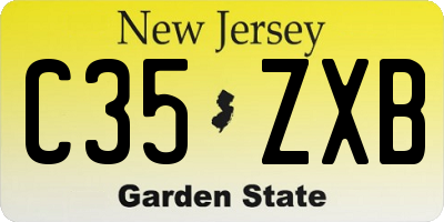NJ license plate C35ZXB