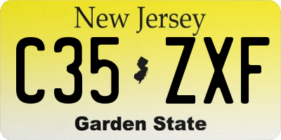 NJ license plate C35ZXF