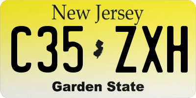 NJ license plate C35ZXH