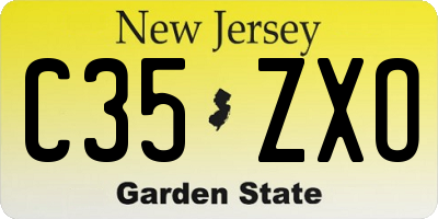 NJ license plate C35ZXO
