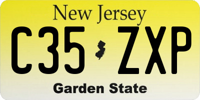 NJ license plate C35ZXP