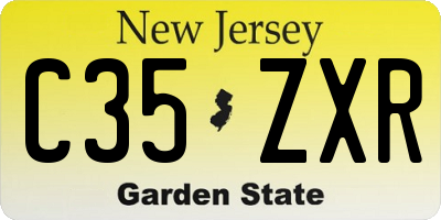 NJ license plate C35ZXR