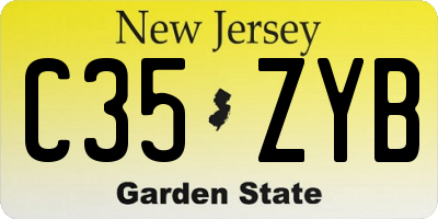 NJ license plate C35ZYB
