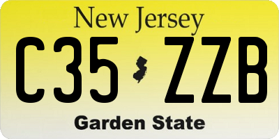 NJ license plate C35ZZB