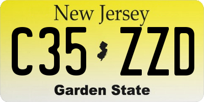 NJ license plate C35ZZD