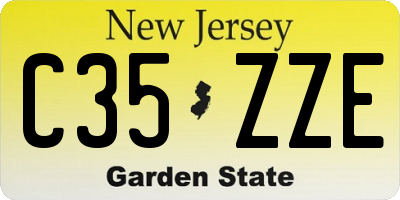 NJ license plate C35ZZE