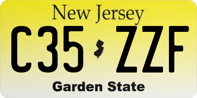 NJ license plate C35ZZF