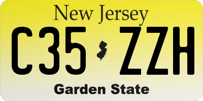 NJ license plate C35ZZH