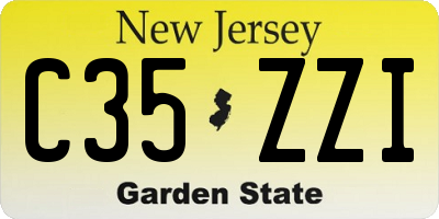NJ license plate C35ZZI