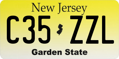 NJ license plate C35ZZL