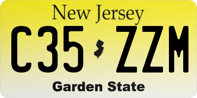 NJ license plate C35ZZM