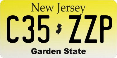 NJ license plate C35ZZP