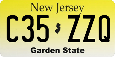 NJ license plate C35ZZQ