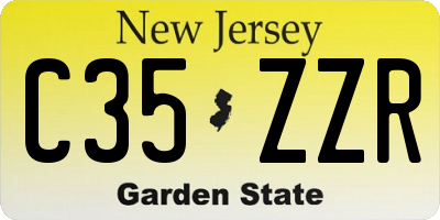 NJ license plate C35ZZR