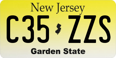 NJ license plate C35ZZS