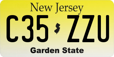 NJ license plate C35ZZU