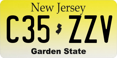 NJ license plate C35ZZV