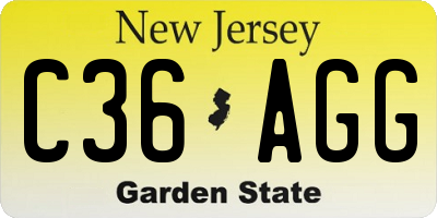 NJ license plate C36AGG