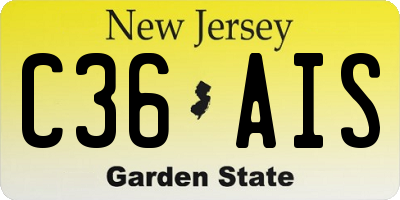 NJ license plate C36AIS