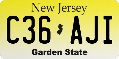 NJ license plate C36AJI