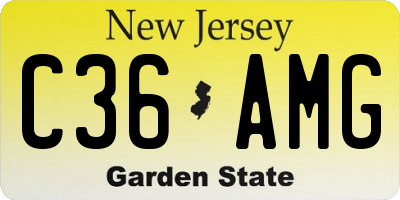 NJ license plate C36AMG