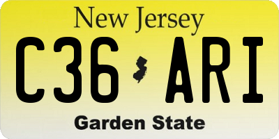 NJ license plate C36ARI