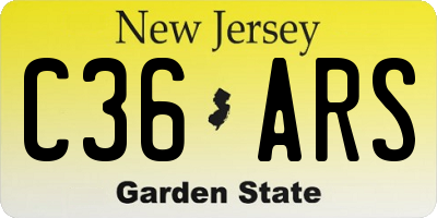 NJ license plate C36ARS