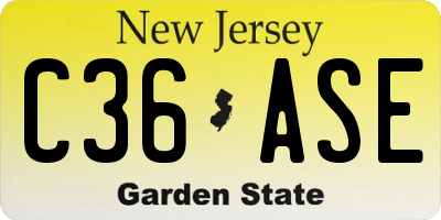 NJ license plate C36ASE